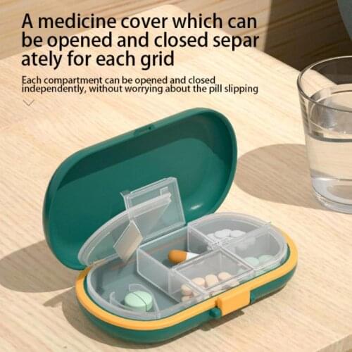 Portable Small Pill Box Mini Portable Medicine Separately Packed Boxstorage Box Small Pill Box Portable Sealed Container Sealed