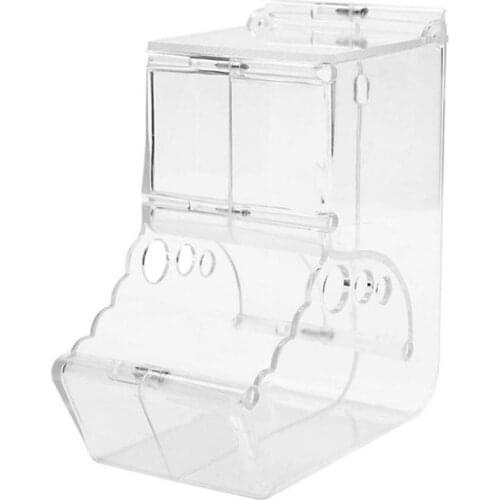 Hamster Rabbit Hedgehog Food Dispenser Acrylic Clear Automatic Feeder Pet Supply