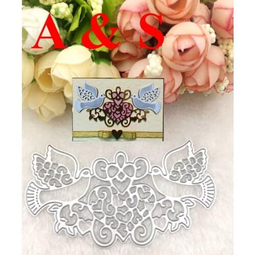 Q110 METAL CUTTING DIES cut peace bird dove pigeon heart flower love Scrapbook card album PAPER CRAFT embossing stencils