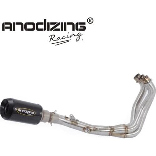 Slip On 51MM Full System For YAMAHA MT 09 FZ-09 not tracer 2014-2018 Muffler Exhaust Escape with Front Middle Link Pipe