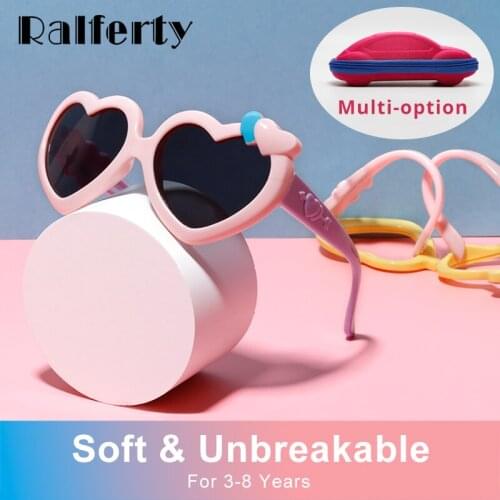 Girls Glasses Polarzied Anti UV Shades for Baby Infant Sweet Heart Shaped Sun Glasses