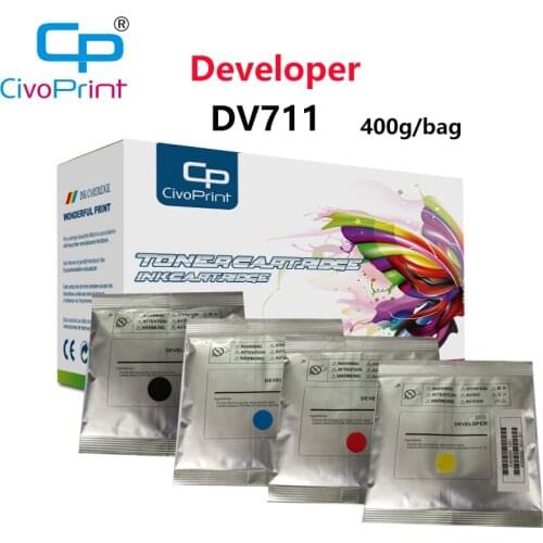 Civoprint compatible DV711 Developer for Konica Minolta bizhub C654 C754 B754 iron powder 400g/bag 4 colors