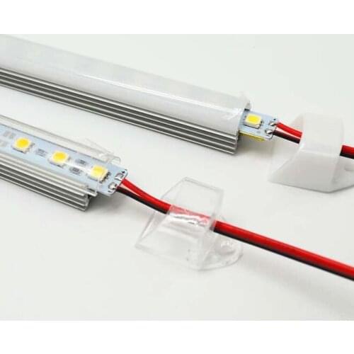 5050 LED Strip Bar Light 12V U-Type Hard Rigid Aluminium shell with milky Transparent cover for Kitchen Show Case Cabinet
