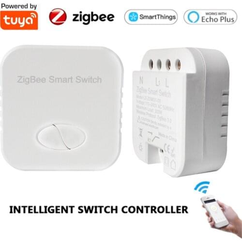 Tuya ZigBee 3.0 Wifi Smart Switch Diy Relay Module Smart Life/Tuya APP Remote Control,Works With Alexa Echo Google Home 1/2 Gang