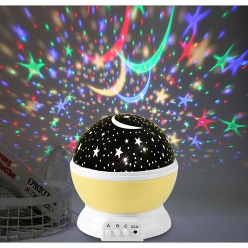Galaxy Projector Starry Sky Rotating LED Night Light Children Bedroom Lamp Star Night Lights Moon Light Kids Birthday Gift