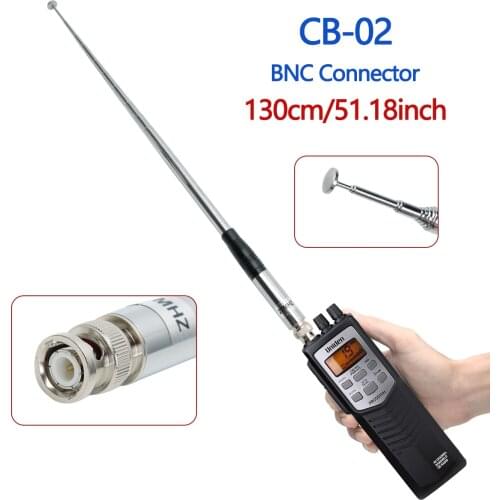 ABBREE 27Mhz BNC Retractable/Telescopic 23/130cm Antenna Compatible with Cobra Midland Uniden Maxon President Anytone Handheld