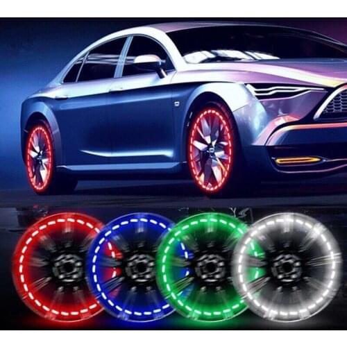 1pcs Car Wheel LED Light Motocycle Bike Light Tire Valve Cap Decorative Lantern Tire Valve Cap Flash Spoke Neon Lamp