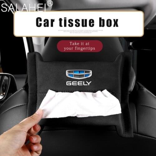 1Pcs Auto Backseat Tissue Case Interior Accessories For Geely Atlas Coolray Mk Cross Boyue NL3 X6 EX7 Emgrand X7 SUV GS GT GC9