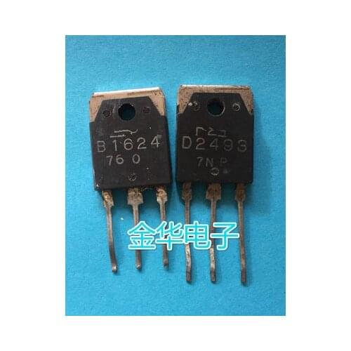 2PCS/Lot 1Pairs 2SB1624 B1624 + 2SD2493 D2493 Second-hand original Good detection