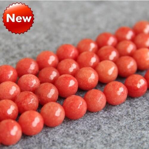 2021 New For Necklace&Bracelet 10mm Faceted Red Beads Loose Beads Round DIY Beads Natural Stones 15inch Faceted Jewelry Making