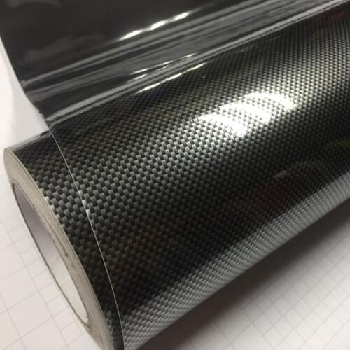 2D Car Sticker Glossy Carbon Fiber Vinyl Film Wrap Foil 2D Gloss Texture Waterproof DIY Auto Decorative Stickers Car Accessories