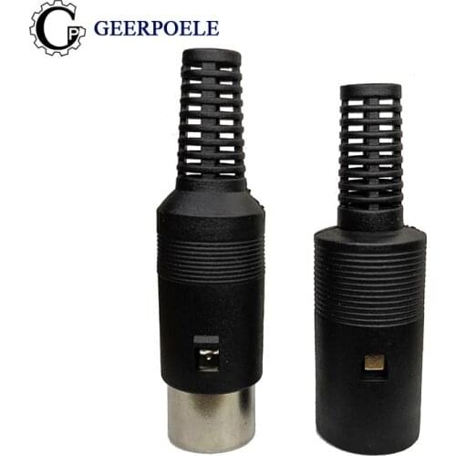 3 pcs/lot JR3970 Male And Female S Type DIN Power Plug Connectors Cold Pressure Solderless Plastic Keyboard Jack 3/4/5/6/7/8 Pin