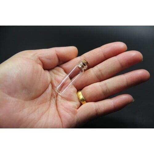 50pcs 12*40mm 2.3ml Mini Tiny Glass Bottles Empty Sample Jars Vial with Cork Stoppers for DIY Craft Wedding Home Decoration Gift