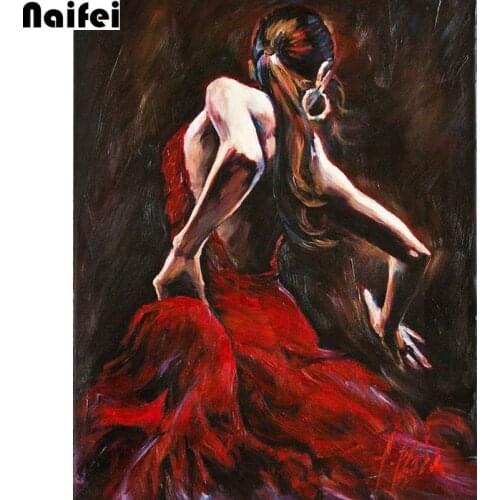 5D Diamond Painting red girl Dance Diamond Mosaic Embroidery Beadwork Diamond Pattern Kits For Embroidery Picture Rhinestones