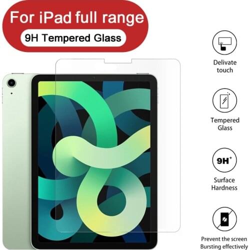 9H Tempered Glass For iPad Pro 11 2021 2.5D Full Cover Screen Protector For iPad Air 4 10.9 Mini 5 4 3 2 for 9.7 2017 2018 Glass