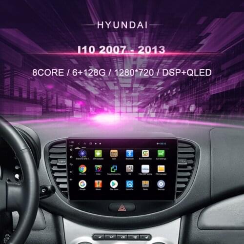 Car DVD For Hyundai i10 2007 - 2013 Car Radio Multimedia Video Player Navigation GPS Android 10.0 Double Din