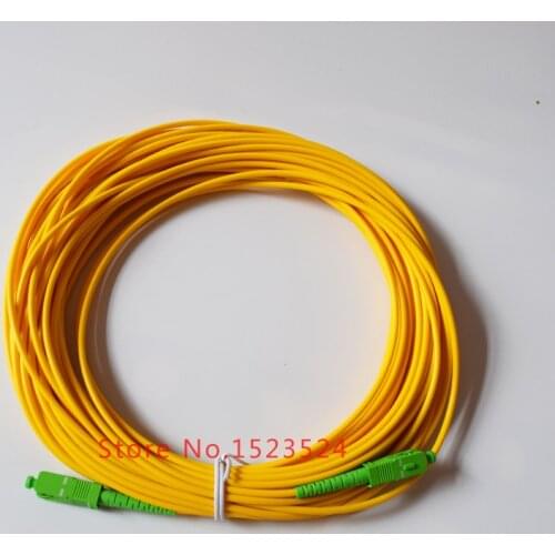 Free Shipping SM SX PVC 3mm 10 Meters SC/APC Fiber Optic Jumper Cable SC/APC-SC/APC Fiber Optic Patch Cord