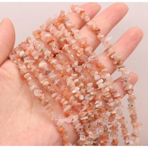 Natural stone Beads Golden Sun Stone irregular shaped Loose Gravel Beaded For Jewelry Making DIY Bracelet Necklace Accessories