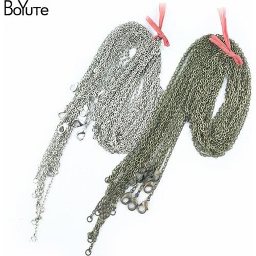 BoYuTe (10 Pieces/Lot) 65-70-90CM Length 2*3MM Loop Chain Materials Handmade Diy Jewelry Accessoris for Necklace Making
