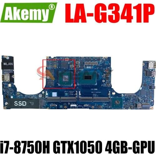 CN-0F3DC8 0F3DC8 F3DC8 For DELL XPS 9570 Laptop motherboard DDP00/DDB00 LA-G341P MB W/ i7-8750H GTX1050 4GB-GPU 100% Fully Test