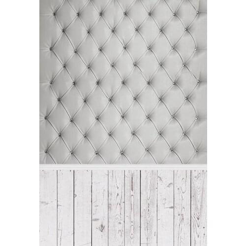 Gray Soft Headboard Wooden Floor Baby Newborn Photography Backgrounds Custom Photographic Backdrops For Photo Studio photocall