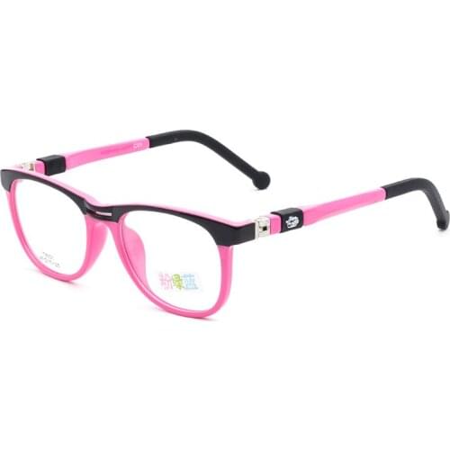 JY8001 Childrens Student Circle TR Bicolor Glass Frame Silicone Gel Leg Myopic Amblyopic Leg Frame Danyang Wholesale 001