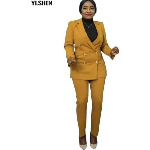2 Piece Set Africa Clothing African Dresses for Women Dashiki Two Piece Set Outfit Blazer Top+ Pants Famous Suit African Clothes