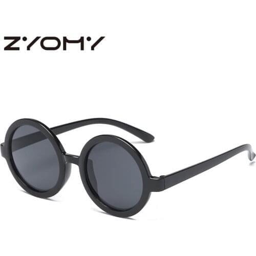 Q Retro Punk Round Shades Sunglasses Colorful Lens Anti-Reflective Glasses Brand Design Classic Fashion Women Men Eyewear UV400