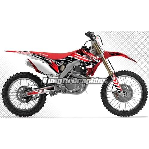 KUNGFU GRAPHICS Motocross Stickers MX Racing Graphic Kit for CRF 250 R 450 R CRF250R CRF450R 2013 2014 2015 2016 2017