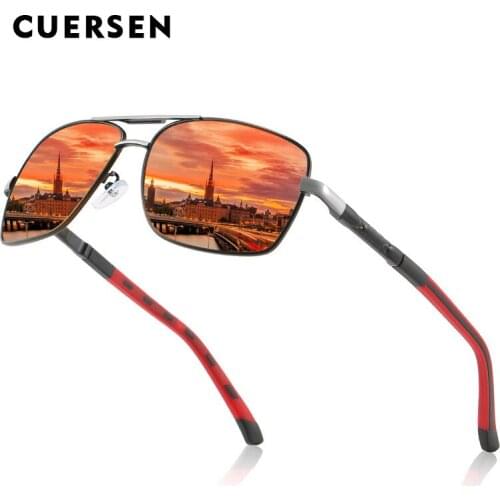 Mens driving sunglasses Vintage Polarized Fishing Sun glasses for Women Classic Brand Eyewear Coating rectangle Lens Metal