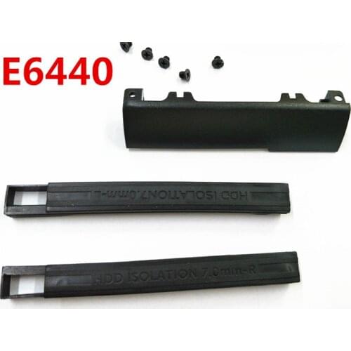 New Hard Drive Caddy Cover + 7mm Isolation Rubber Rails for Dell Latitude E6440