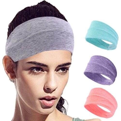 XEONGKVI 2021 New Yoga Absorb Sweat Bandanas Hair Brand Spring Summer Pure Color Cotton Turban Headband For Women Girl