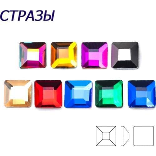 Flat Top Square 3mm 20pcs Mix Color Rhinestone Non Hotfix Glitter Beauty For 3D Nails Art Backpack DIY Design Decorations
