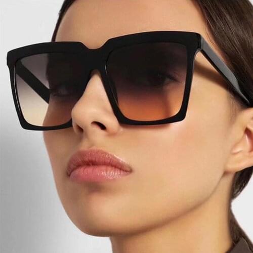 Fashion New Glasses Men and Women Sunglasses Classic Retro Big Frame Outdoor Plastic Gradient Female Sun Glasses Uv400