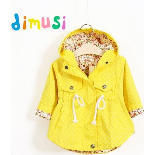 DIMUSI Autumn Fashion Girls Jackets Baby Kids Floral Embroidery Hooded Coats Child Kids Windbreaker Bomber Jackets Clothing 2-8Y