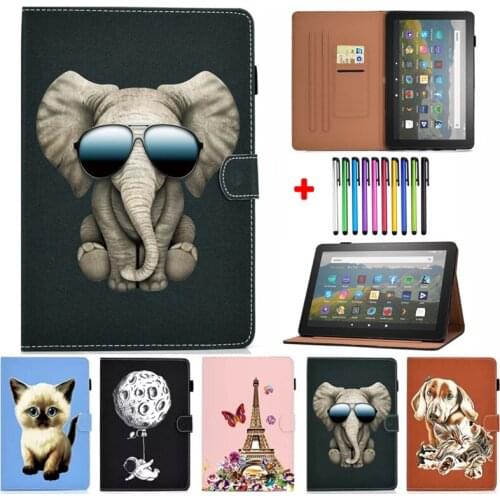 Puppy Tablet For Funda Amazon Fire HD 10 Plus 2021 Case 11th Generation Kids Wallet Shell For Fire HD 10 Cover 2021 2017 2019