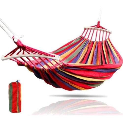 Portable Hanging Hammock Outdoor Camping Swing Chair Indoor Bedroom Hammock Lazy Chair Travel Portable Thick Canvas Bed Hammocks