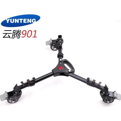 FEDEX EMS Free Shipping YUNTENG 901 Professional Folding Aluminum Alloy Large Size Tripod Dolly Base Stand Tripod Grand Base