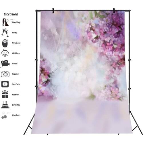 Multicolored Dreamy Purple Petals Photography Vinyl Background Portrait Shot Decor Photocall Backdrop for Photo Studio Props