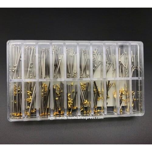 Free Shipping Stainless Steel Push Pull Style Watch Strap Band Spring Bar Link Pins Parts Accessories Set Assortment 10-28mm