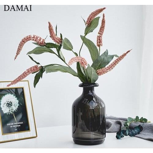 Nordic Simple Glass Vase Terrarium Flowers Vases Home Decor Plant Pots Decorative Ornaments Living Room Decoration Accessories
