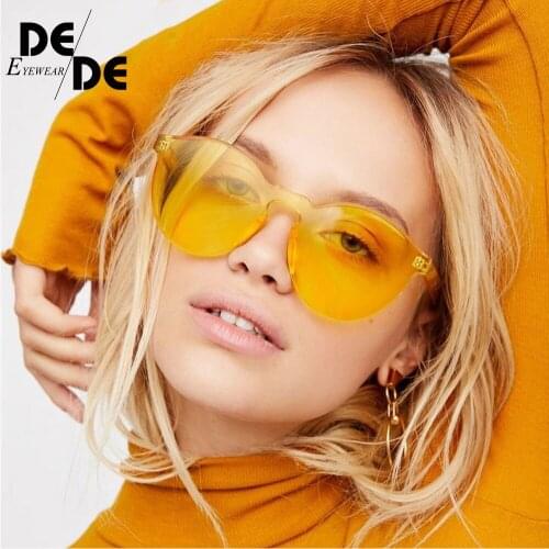 DesolDelos 2019 New Trend Ladies Sunglasses Transparent Frameless Sunglasses Fashion Personality Sunglasses UV400