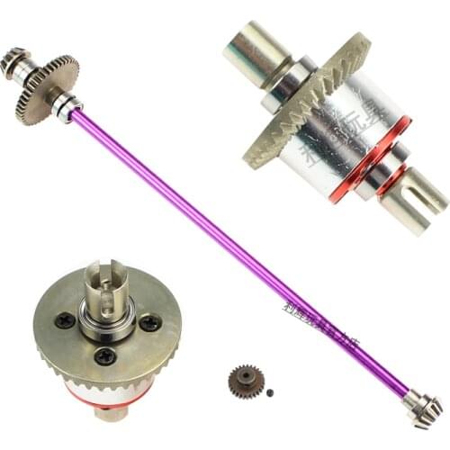 WLtoys 124018 124019 RC Car spare parts Upgrade metal differential Reduction gear Central drive shaft Motor gear