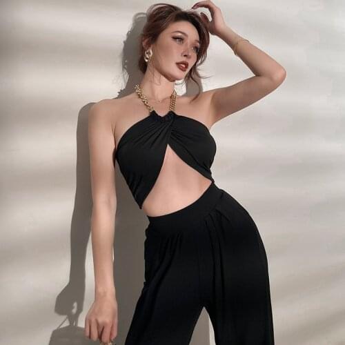 Summer Cute Halter Neck Black Crop Top Sexy Women Sleeveless Wrap Top Y2K Cami Tank Tops Vest