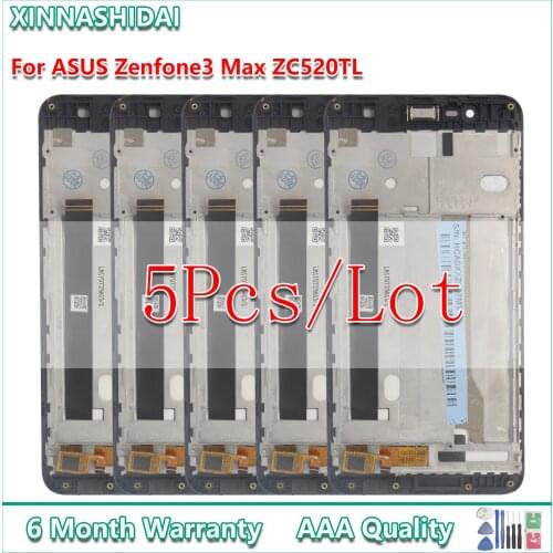5Pcs/lot 5.2'' For Asus Zenfone 3 Max ZC520TL X008D ZC520TL LCD Display Touch Screen Digitizer Assembly Replacement