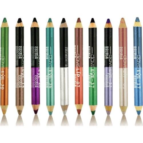 Double-headed Durable Sweatproof Eyeliner Pencil Eye Shadow Pencil Lasting Eye Liner Pencil Pigment Waterproof Eye Makeup Tools