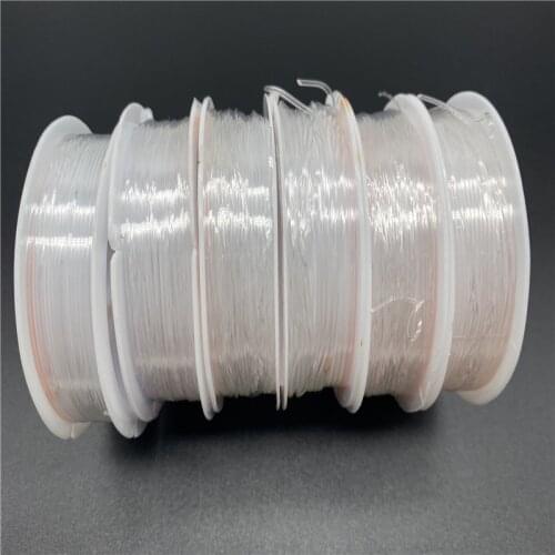 0.4/0.5/0.6/0.7/0.8/1mm Transparent Elastic Rope Round Crystal Line Rubber Cord For Jewelry Making Beading Bracelet