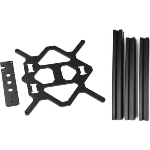 1Set Black Aluminum Profile Y Carriage Z Bottom Plate Extrusion Profile with 3Pcs U-Bolts Holding for 3D Printer