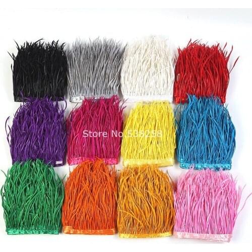 10m/lot Goose feather ribbon/strips plumes15-20cm goose feather trimming for DIY Party Craft decoration