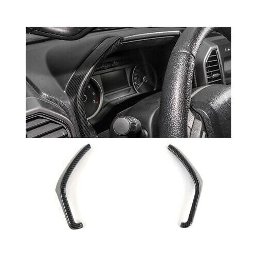 2* Carbon Fiber Inner Dashboard Meter Panel Cover For Ford F150 F-150 2015-2020